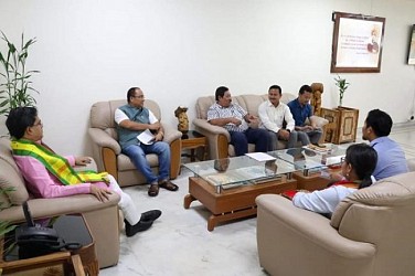 Tipra Motha Party workers met CM Manik Saha. TIWN Pic May 17